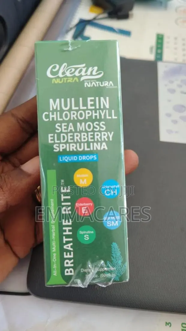 Mullien Chlorophyll Sea Moss Elderberry Spirulina For Respiratory Heal · Photo 1