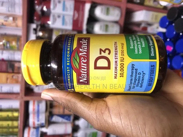 Nature Made Vitamin D3 Maximum Strength 10,000 Iu(250 McG),60 Softgels · Photo 1