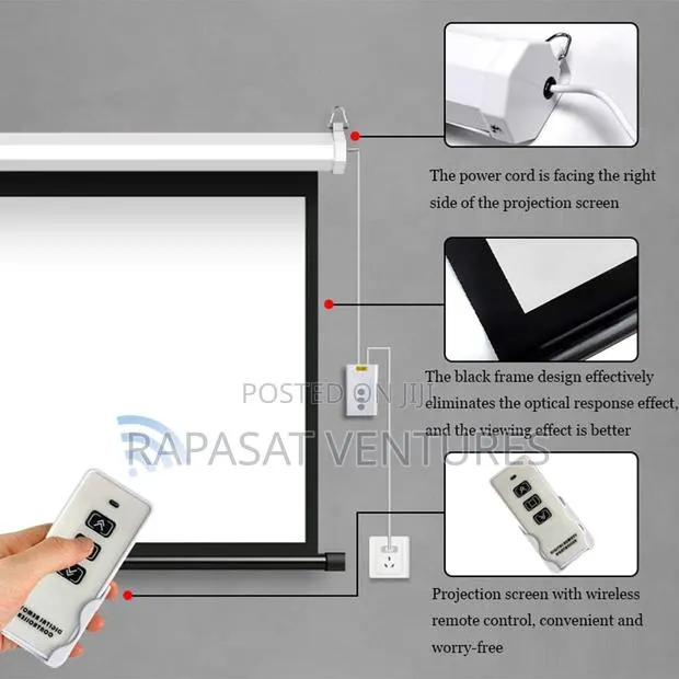 Projector Screen Electric 180*180 · Photo 1
