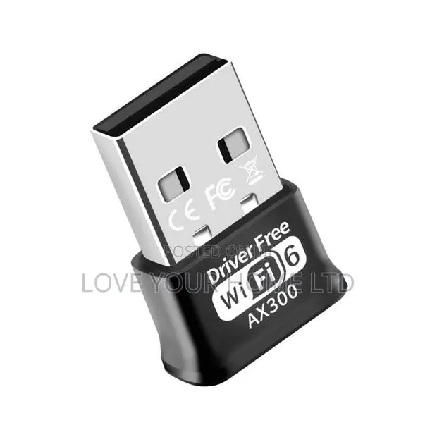 WiFi 6 AX300 USB Mini Adapter — Driver Free, Plug Play · Photo 1