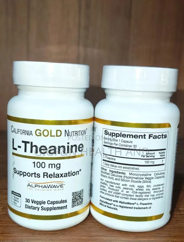 L- Theanine, Alphawave, 100mg, 30 Capsules (Stress Sleep Quality) · Photo 1
