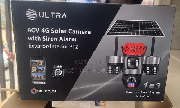 Ultra 4g Three Lens Aov Solar Camera With Siren · Photo 1