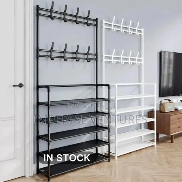 5 Tier Metallic Shoe Rack · Photo 1