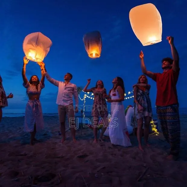 White Sky Lantern 5pcs · Photo 1