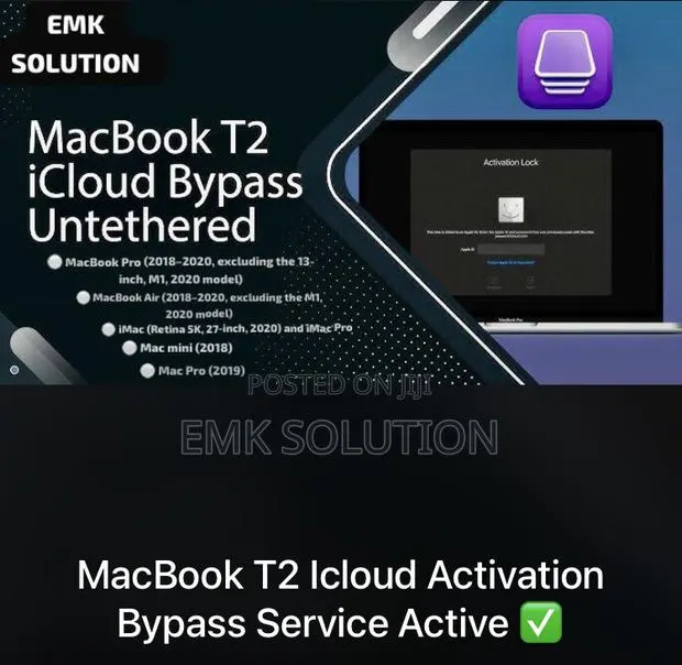 Macbook T2 Icloud Untethered Bypass