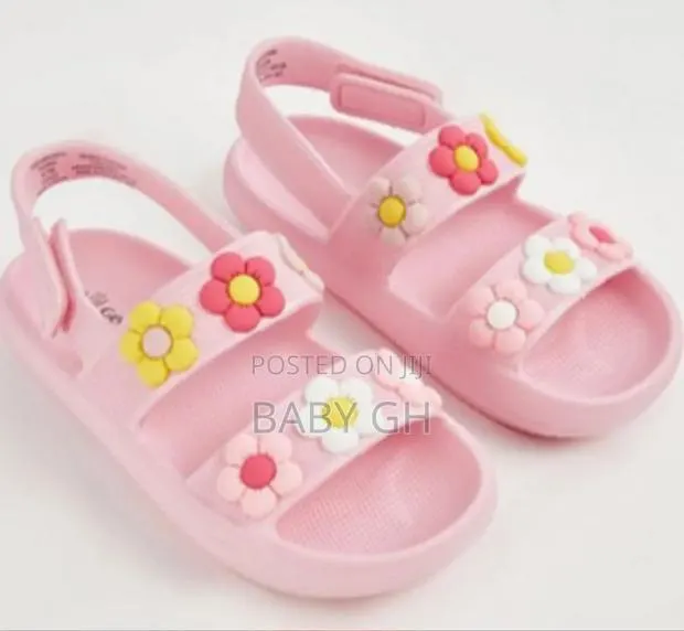 George Pink Flower Strap Sandal for Kids · Photo 1