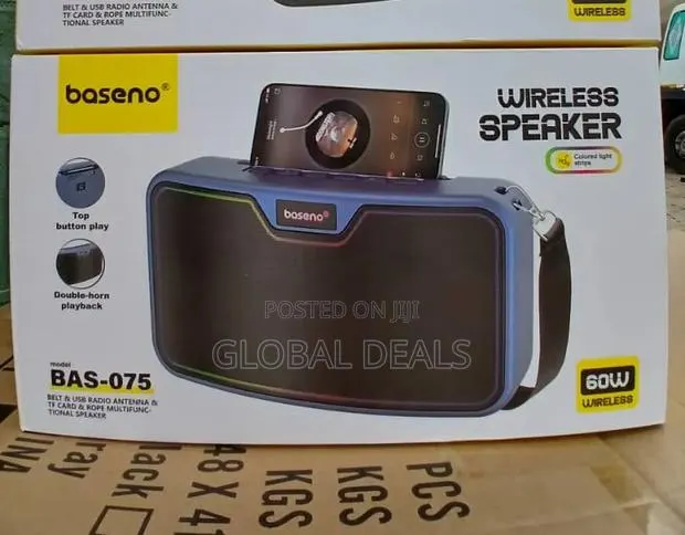 Baseno BAS-075 Wireless Speaker 60W - Portable Bluetooth Speaker · Photo 1