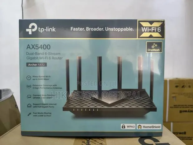 Archer Ax72 =Ax5400 Dual-Band Gigabit Wi-Fi 6 Router · Photo 1