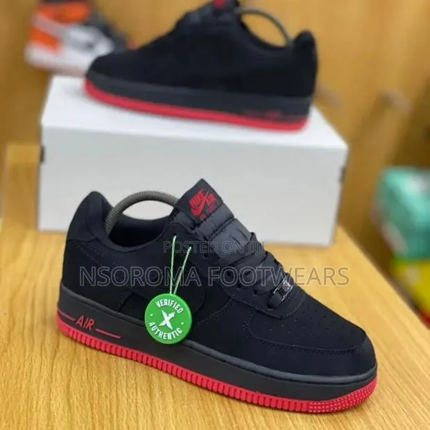 Nike Air Force 1 Black Red Sole Sneakers – Sizes 38–45 | GH₵280 · Photo 1