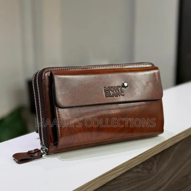 Montblanc Men’s Luxury Leather Hand Purse / Wallet/ Clutch · Photo 1