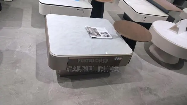 2 In1 Modern Marble Center Table With Drawer · Photo 1