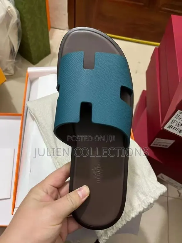 Hermes Sandals Royal Blue and Lite Green · Photo 1