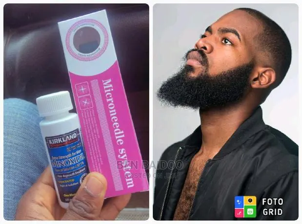 Hair Regrowth Combo (Kirkland Minoxidil and Derma Roller 0.5 · Photo 1