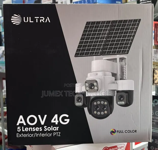 5lens Solar Canera Ultra Aov 4g Exterior / Interior PTZ Camera 4g Sim · Photo 1