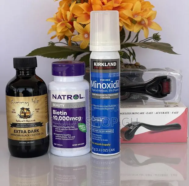 Kirkland Minoxidil Foam + Biotin + Roller + Castor Oil · Photo 1