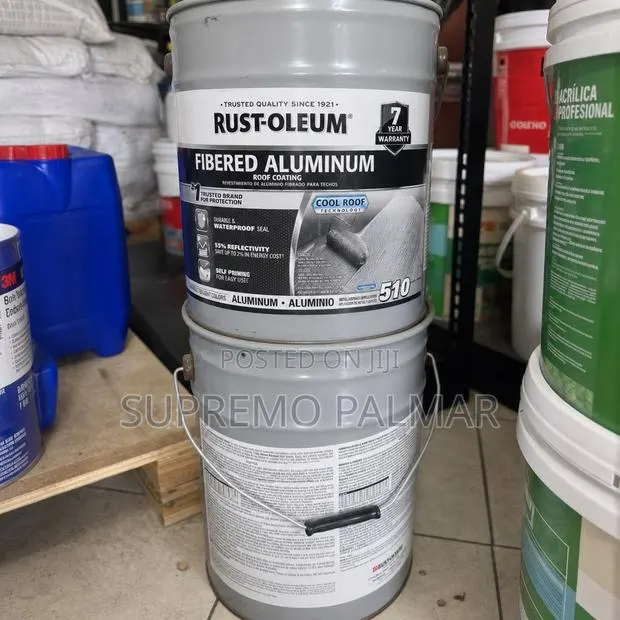 Rust-Oleum 301997 510 Fibered Aluminum Roof Coating - 18.93 Liters · Photo 1