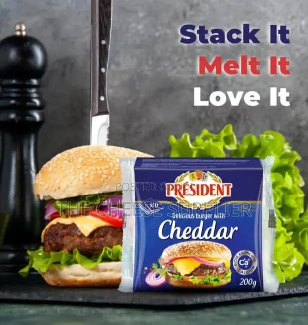 President Cheddar Burger Cheese · Photo 1