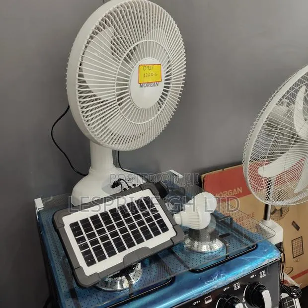 Durable Table Top Rechargeable Fan With Solar Panel · Photo 1