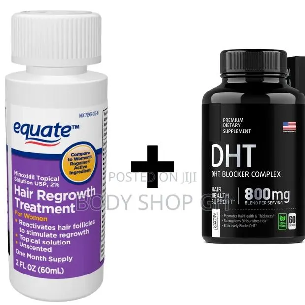 Women Hairloss Treatment Pack - Equate Minoxidil + DHT Block · Photo 1