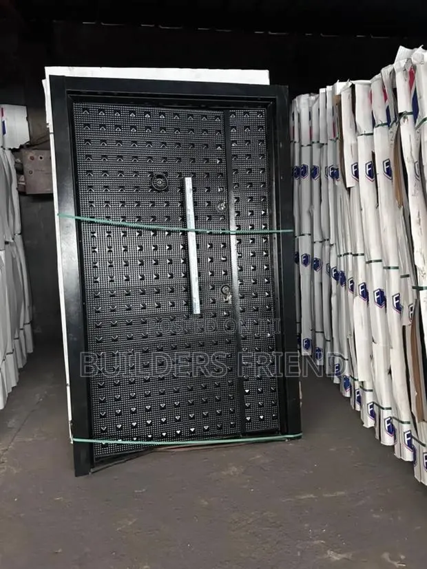 All Black Full Metallic Turkish Heavy Security Door Set · Photo 1