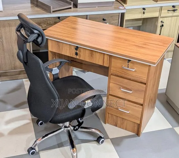 Office Desk and Ergonomic Chair Set for Home and Workplace · Photo 1