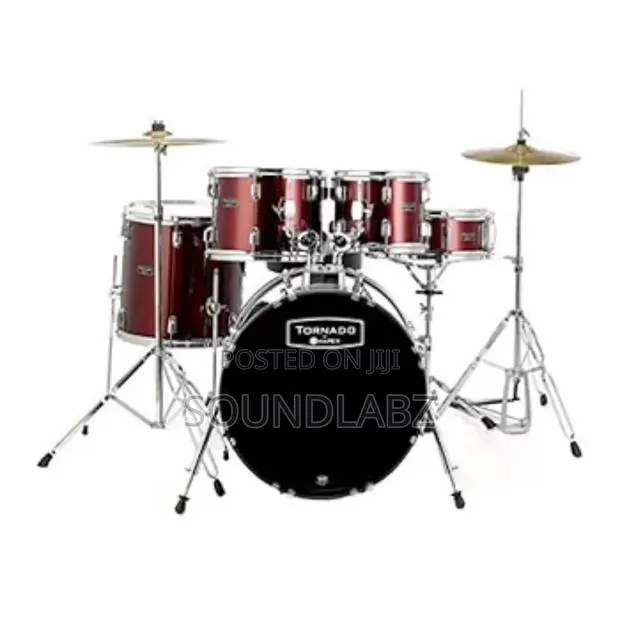 Mapex Tornado 5-Piece Drum Kit With Hardware and Cymbals, Wine Red · Photo 1