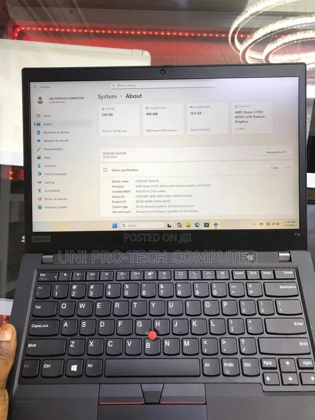 Laptop Lenovo ThinkPad T14 G1 16GB AMD Ryzen 5 SSD 256GB · Photo 1
