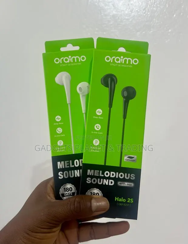 Oraimo Halo 2s Wired Earphones – Melodious Sound With Built-in Mic · Photo 1