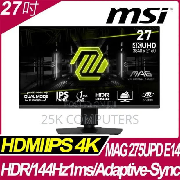Msi 27inch 4k 144hz 1ms Ips Monitor · Photo 1
