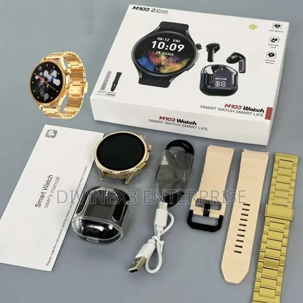 M103 Watch, Double Straps + Earbuds · Photo 1