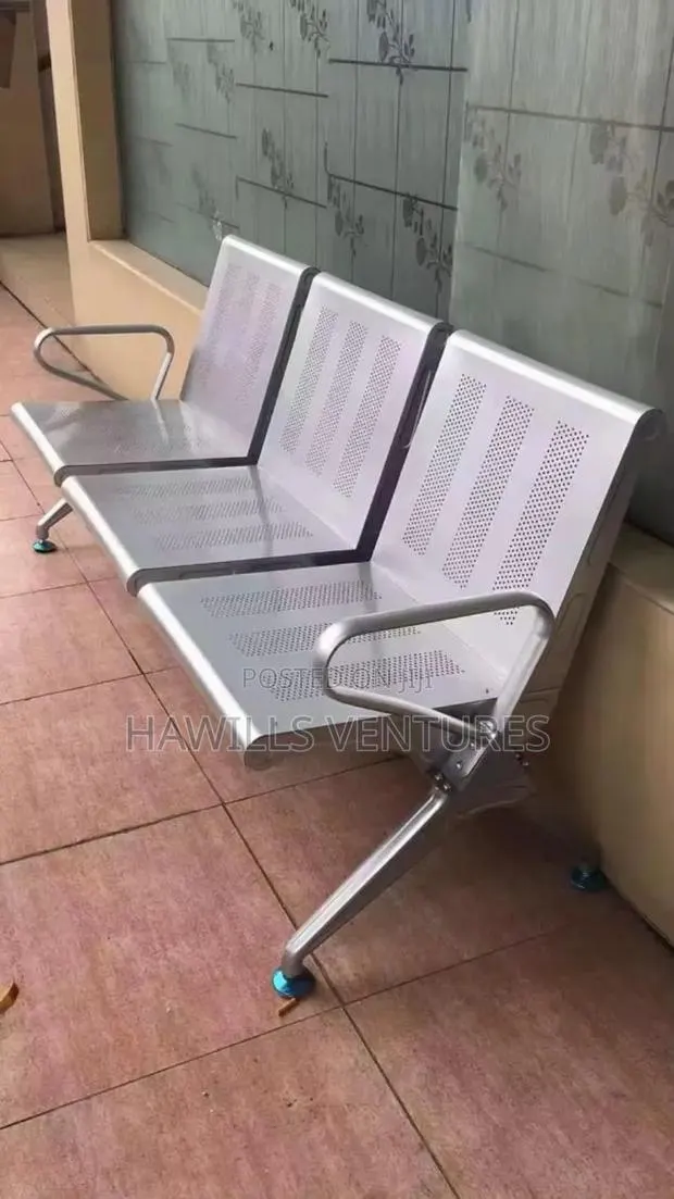 3 - Seater Stanless Steel Waiting Room Chair. · Photo 1