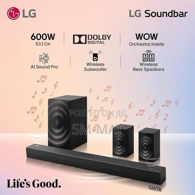 600W 5.1 Ch. Dolby Digital, Wireless Subwoofer With Built-in Receiver · Photo 1