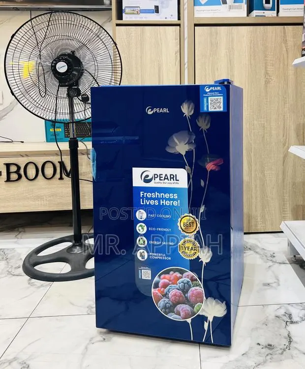 Glass Single Door Pearl Pf-109-2b Table Top Refrigerator(Blue) · Photo 1