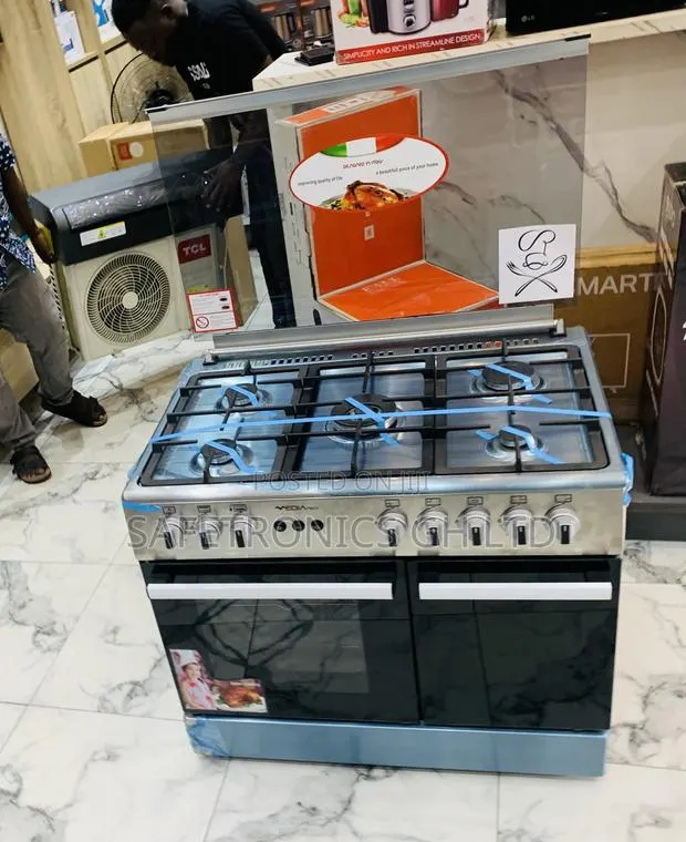 Get Accurate Mediatech 60x90 Freestanding 5 Gas Burner Cooker (Gray) · Photo 1