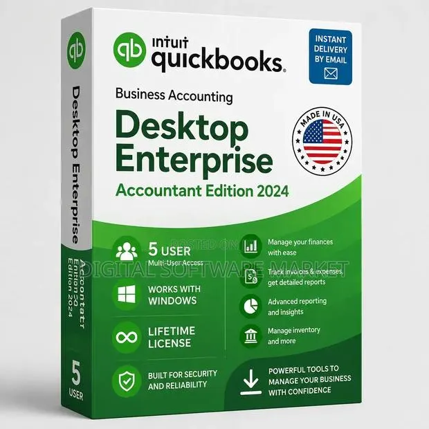 QuickBooks Desktop Enterprise Accountant 2024 5 Users Genuine License · Photo 1