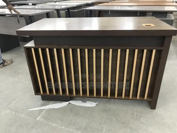 Walnut Executive Office Desk With Lockable Drawers · Photo 1