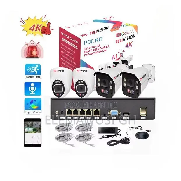 Ai Smart Face Capture, Motion Detection 4ch Poe 8mp CCTV Camera · Photo 1