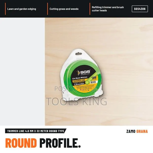 Trimmer Line 4.0 Mm X 32 Meter Round Type - SGS4306 · Photo 1