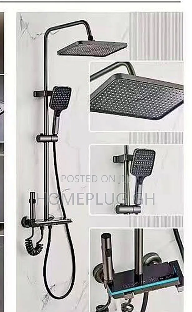 Shower Set – Gray (AL-8026) · Photo 1