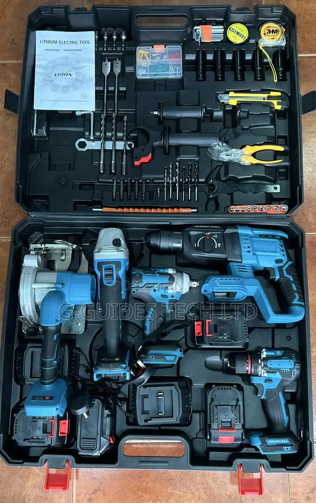 Lithium Electric Cordless Screwdriver, Drilling, Cutting Tools Set · Photo 1