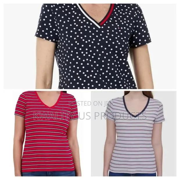 Tommy Hilfiger Women's v-Neck T-Shirt - Small and Medium Sizes · Photo 1