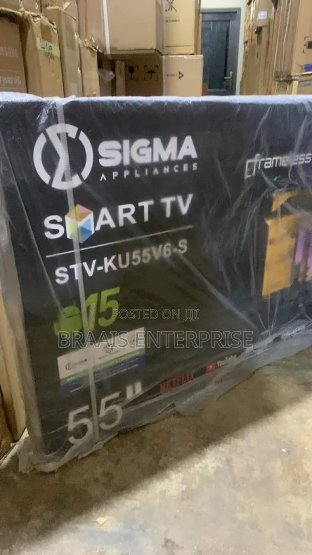 Sigma 55′′ Uhd Smart Android Frameless Satellite Tv · Photo 1