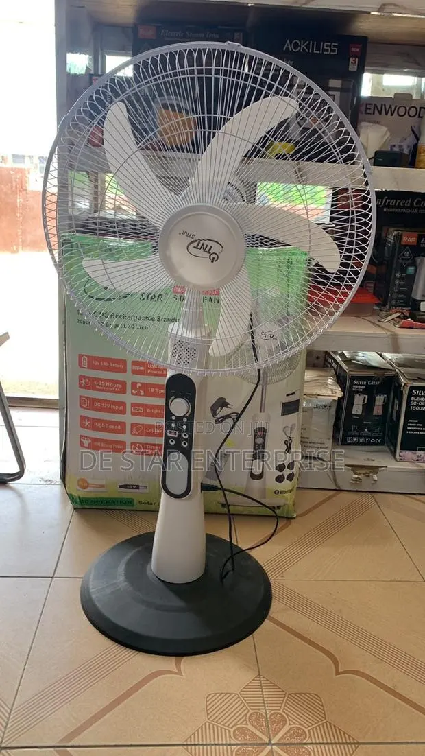 TNT Star Rechargeable Fan With 18 Speeds and Remote Control · Photo 1