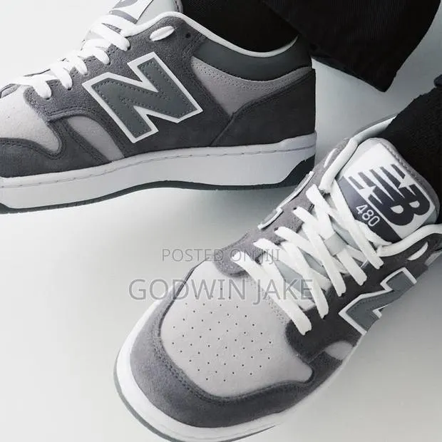 New Balance 480 Grey/White – Classic Low-Top Lifestyle Sneakers · Photo 1