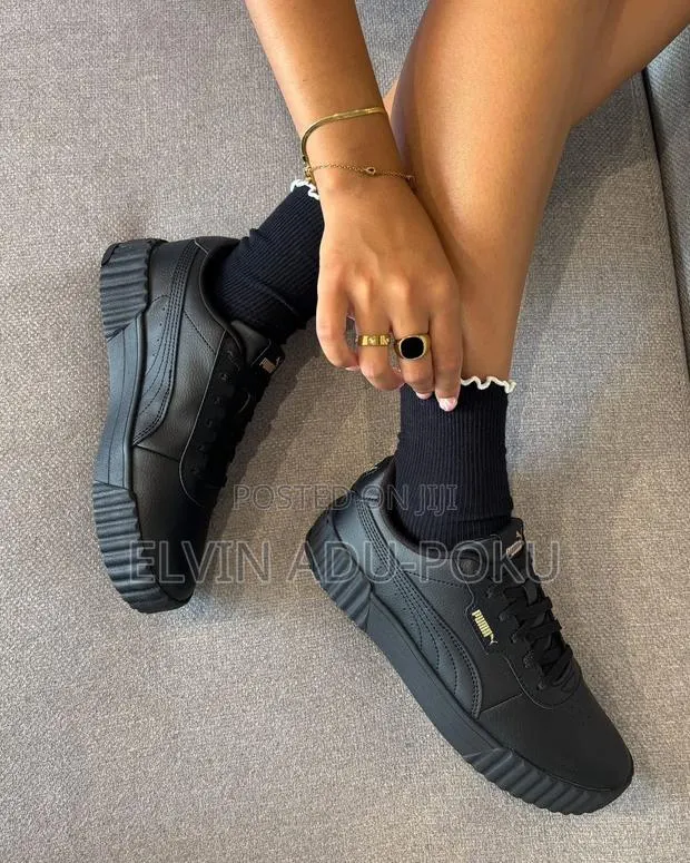 Puma Cali Lace Up Sneaker Casual “ Triple Black” · Photo 1