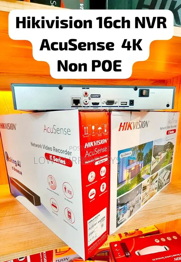 Hikivision 16ch NVR 16-Ch 1u K Series Acusense NVR Non Poe 7616nxi · Photo 1