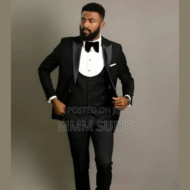 Classic and Timeless 3-Piece Turkish Tuxedo Men Suit With Satin Lapel