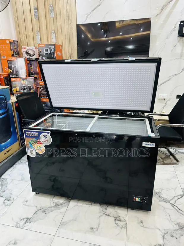 Long Lasting Effects Chest Freezer Single Door 400l Nasco Black Steel · Photo 1