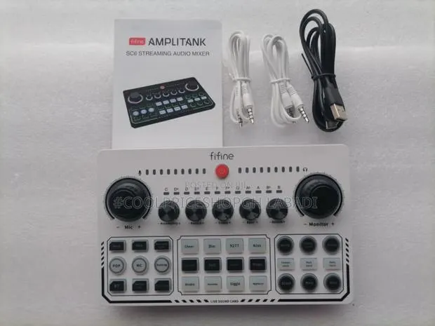 RGB-Enabled Audio Mixer/Sound Card Fifine Sc6 · Photo 1