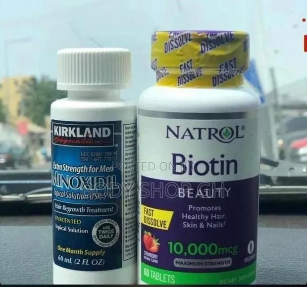Beard and Hair Growth Combo Pack ( Biotin Plus Minoxidil) · Photo 1